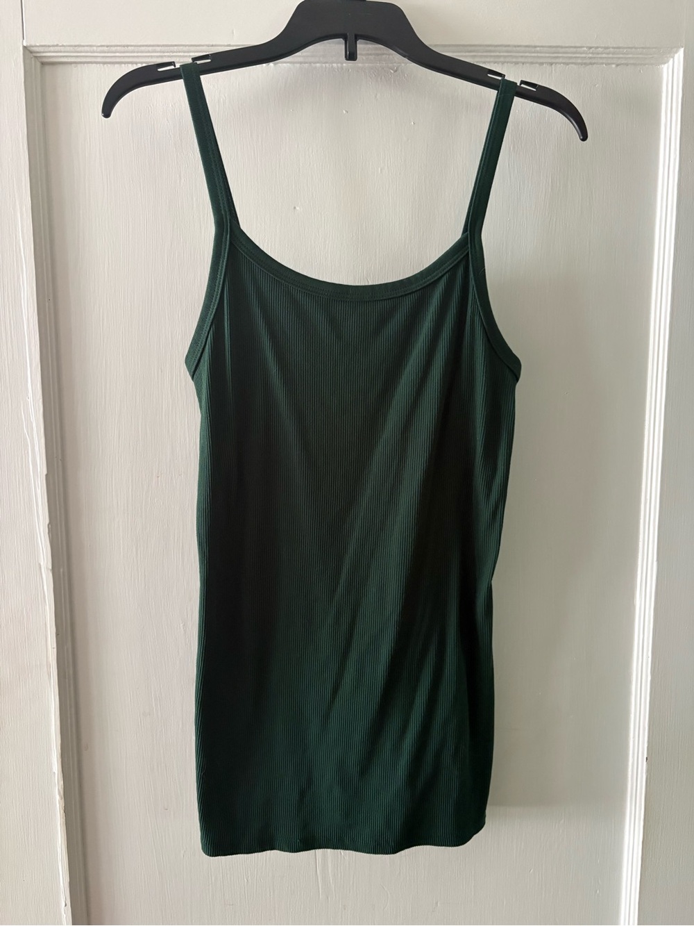No Boundaries Dark Green Ribbed Camisole Tank